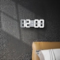 Miniatyrbild 4 av 5: 3d ledklocka skrivbordsväckarklocka Väggklocka med fjärrkontroll, led elektroniska klockor, temperatur, nattljus automatisk/anpassad ljusstyrka