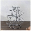 Miniatyrbild 3 av 4: Spiralformad äggförvaring i metall - Svart