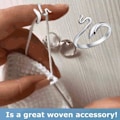 Miniatyrbild 2 av 4: Justerbara Stickloopar Virkloopar Sticktillbehör Stickring 2-pack