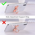 Miniatyrbilde 5 av 5: Telefonringholder og håndgrep 360 justerbar fingermetallstativ bilfeste universal for Iphone mobiltelefoner nettbrett Xr Xs Max 8 7 6 6s 5s Plus
