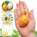 Miniatyrbild 2 av 5: Påskägg att hänga, 24 st påskägg av plast, färgglada påskäggsdekorationer för träd, dekorativa påskägg