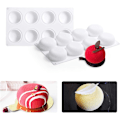 Miniatyrbillede 4 af 4: Silikone Kageform Til Bagning 8 Huller 3D Sten Rund Form Silikone Mousse Kage Pop Form, Non-Stick Slik Chokolade Gele Bageform Bakke, Konditori Ost