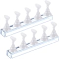 Miniatyrbild 1 av 5: 2 Set Akryl Nagelvisningsställ Nageltipsövningshållare Magnetiskt Nagelövningsställ Fingernagel DIY Nagelkonstställ För Falska Nageltips Manikyrverktyg