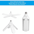 Miniatyrbillede 2 af 5: LED-loftslampe, 60W E27 AC95-265V Fire superlyse LED-loftshængende lamper, foldeblæserlampe
