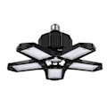 Miniatyrbild 1 av 4: Led Five Leaf Garage Light Deformation Folding High Bay Light 80w Vit LightBlack