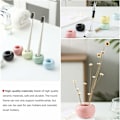 Miniatyrbillede 3 af 5: Keramisk tandbørsteholder, 6 stk. Mini keramisk tandbørsteholder stand keramisk penneholder keramisk makeup børsteholder tandbørste opbevaring