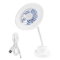 Miniatyrbild 1 av 4: LED-lykta USB Uppladdningsbar Bordsfläkt För Hemmakontor Luftkylare Fläkt Resa