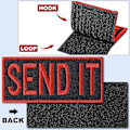 Miniatyrbillede 2 af 5: 3 Styk Send It Broderet Patch med Krog- og Løkkefastgørelse Taktisk Appliqué Uniform Patch Sjov Militær Patch til Kasketter Tasker Veste Uniform