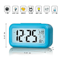Miniatyrbild 5 av 5: Automatisk set av väckarklocka för sovrum, digital skrivbordsklocka med dimmer för ljusstyrka, automatisk dst, datum, temperatur Elektrisk sängklocka Nattduksbord