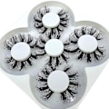 Miniatyrbild 4 av 5: NYA 4 par 3D Mink Hår Falska Ögonfransar Criss-cross Wispy Cross Fluffy längd 25-30mm Fransar Förlängning Handgjorda Ögon Makeup Verktyg (N35)（80A）