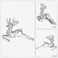 Miniatyrbild 2 av 3: Fawn Hängande Julgranshänge Julgransdekoration Jul Transparent Akryl Snöflinga Hängande