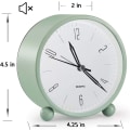 Miniatyrbild 2 av 5: Analog väckarklocka, 4-tums ultratyst liten klocka (grön)
