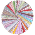 Miniatyrbild 1 av 5: 50 st bomullstyg tygpaket lapptäcksvävnader 100% bomullstyg diy handgjord sömnad quiltingtyg bomullstyg diverse mönster 25cm x 25c
