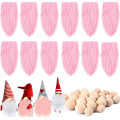 Miniatyrbild 4 av 5: Set med 12 gnome skägg med träkulor för gör-det-själv-julklappar bröllopsfavoriter (rosa)