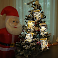 Miniatyrbilde 2 av 5: Julelys Julpynt Form Sugerkopp Vinduhengende Lys 3d Små Nattlys