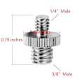 Miniatyrbild 2 av 3: 1/4\"-20 hane till 3/8\"-16 hane skruvadapter stativskruvkonverter (5-pack)