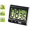 Miniatyrbillede 3 af 5: Display køkken timer magnetisk høj alarm på et reb madlavning timer til køkkenlærere studerende spil børnemøder, sort