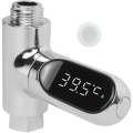 Miniatyrbild 1 av 5: LED-display Vatten Dusch Termometer Självgenererande Vatten Temperatur Monitor Energi Smart Meter Termometer