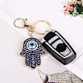 Miniatyrbillede 4 af 4: Hamsa Hånd af Fatima Nøglering Ondt Øje Nøglering med Krystal Rhinestones Harpiks Lykkelig Nazar Amulett Djævelens Øje Palm Charm Nøgleholder til Kvinder Mænd Bil