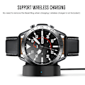 Miniatyrbild 4 av 5: För Samsung Galaxy Watch 3 45mm Classic Etching Bezel A ModelSilver