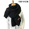 Miniatyrbild 1 av 5: Varm höst- och vinterscarf, Grils enfärgad vinterhalsduk (SVART)
