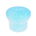 Miniatyrbild 1 av 5: Non-spill Rotating Milk Powder Formula Dispenser Bärbar utomhusmatbehållare 3 fack Förvaring Matning InfantBlue