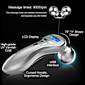 Miniatyrbild 2 av 5: 4D Mikroström Ansiktsmassagerulle, 4d Ansiktsmassager Skönhetshudvård Verktyg För Ansikte Öga Hals, Present Till Kvinnor