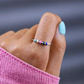 Miniatyrbillede 3 af 5: Emalje Fidget Ringe Til Angst Kvinder, Til Min Datter Anti-angst Multifarvet Rustfrit Stål Stressaflastende Spinner Ringe Med Perler Din Angst Lyver Til Dig Angst Ring Til Børn