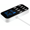 Miniatyrbild 1 av 5: A9S Snabb billaddare 8-portars multi-USB LCD-display 12V USB-hub Telefonladdare för telefoner surfplattor DVR