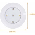 Miniatyrbild 4 av 5: TTIO 3st Trådlös LED-bricka Light Fjärrkontroll Under skåpet Dimbara lampor för köksgarderob sovrum (vitt ljus utan batteri)