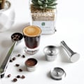 Miniatyrbild 10 av 10: Påfyllningsbara kaffekapslar i rostfritt stål med skedborste för K-fee espressomaskiner