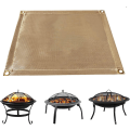 Miniatyrbild 1 av 5: Eldstad matta|Brandskyddad matta|Grillmatta|BBQ matta|Brandskyddad filt|Flamskyddstyg (95x80cm)