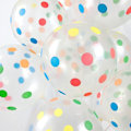 Miniatyrbillede 1 af 5: 50 stk. Polka Dot Balloner, 12 tommer Regnbue Balloner, Klar Latex Runde Balloner med Multifarvede Prikker til Børn Kvinder Mænd Fødselsdag Bryllup Jubilæum