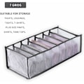 Miniatyrbillede 2 af 5: Foldbar Skuffeorganizer til Tøj, Jeans, Bukser, Leggings, T-shirts - 7 Rum (Grå)