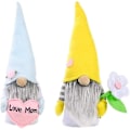 Miniatyrbild 1 av 4: 2 st Faceless Dwarf Elf Mors dag Plyschdocka Dvärgar Bordsfigurer Prydnader - Blå & Gul