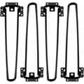 Fällbara bordsben 4-pack Hårnålsfällbara bordsben 52 cm höjd Svart Kraftiga Lätta att installera Fällbara soffbordsben