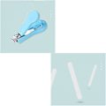 Miniatyrbild 4 av 5: Baby nagelset 4 i 1 baby nagelklippare set lämplig för 1-2 år gamla baby nagelvård (blå)