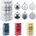 Miniatyrbild 1 av 4: Julgranskulor, 36 stycken 4cm plastjulgranskulor, julgranskulor, silverjulgranskulor, julgransdekorationer
