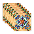 Miniatyrbild 1 av 5: TTIO 6 st/set 20 x 20 cm Multifunktionella självhäftande PVC-kakeldekaler Klassiskt mönster Vattentäta väggtrappdekaler