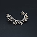 Miniatyrbillede 4 af 5: Bladklatrende Crawler Smykkejakke Øreringe Søde Krystaller Legering Venstre Øre Cuff Wrap Clip Gylden Stud Ørestik Klatrer Øre Clip Til Kvinder Piger 1 stk
