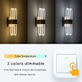 Miniatyrbillede 3 af 5: LED væglampe 12W Moderne indendørs væglampe Dæmpbar senglampe Oval akryl væglampe Dekorative lys til stue soveværelse Gang (Guld)