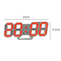 Miniatyrbild 2 av 5: 3D LED Digital Klocka Alarmklocka Digital Väggklocka Stereo Klocka Stil4