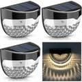 4-pack solcellslampor med LED, vattentäta IP65 solcellslampor för utomhusstängsel