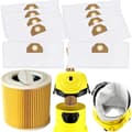 Karcher Wd3/Wd2 Dammsugarpåsar Och Filterset 10X Syntetisk Mikrofiber