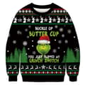 Grinch jul-ful tröja - \"Merry Whatever\" 3D-tryckt tröja .03-XL
