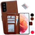 Pikkukuva 1 / 10: Samsung Galaxy S22 5G - PU nahkainen lompakkokotelo Brun