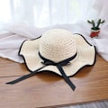 Miniatyrbillede 4 af 5: Strandhat Solbeskyttelse Sammenfoldelig Beige