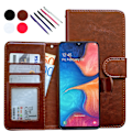 Miniatyrbillede 1 af 6: Samsung Galaxy A20e - PU Læder Pung Etui Svart