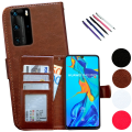 Miniatyrbillede 1 af 6: Beskyt din Huawei P40 Pro - Læder etui! Svart