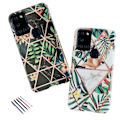 Miniatyrbillede 1 af 6: Samsung Galaxy A21s - Geometrisk Blomster Etui Svart